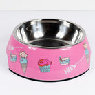 Pink Print Cat Bowl PetsRus